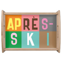 Skier Retro Après Ski Color Blocks Dienblad