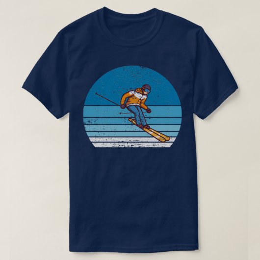 Skier Retro T-shirt (Design voorkant)