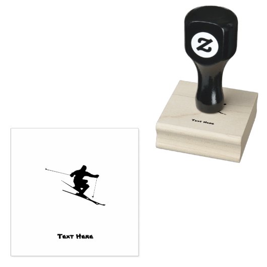 Skier Rubberstempel (Gestempeld)