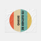 Skier Shirt I'd Rather Be Skiing  Fleece Deken (Voorkant (Horizontaal))