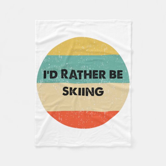 Skier Shirt I'd Rather Be Skiing  Fleece Deken (Voorkant)
