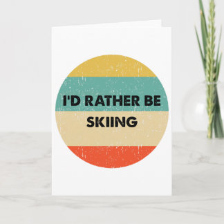 Skiër shirt Ik ging liever skiën Kaart