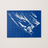 Skiër Silhouet Grafische Kunst Legpuzzel (Horizontaal)
