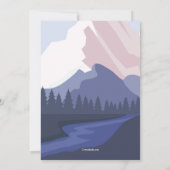 Skiër Silhouette Bachelorette Feestuitnodiging Kaart (Achterkant)