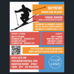 Skier Silhouette, Ski/Snowboarding Lessen/klassen Flyer<br><div class="desc">Skier Silhouette,  Ski/Snowboarding Lessen/Classes Adverteren broers door de winkel van het Visitekaartje.</div>