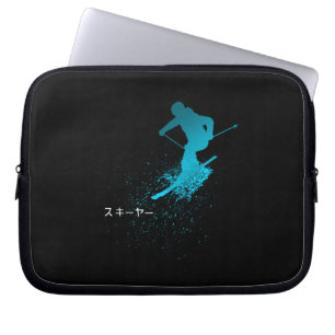 Skier, Ski, Japans Laptop Sleeve
