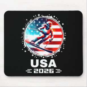 Skiër Ski Usa Team 2026 Skiën Amerikaanse Vlag Vro Muismat