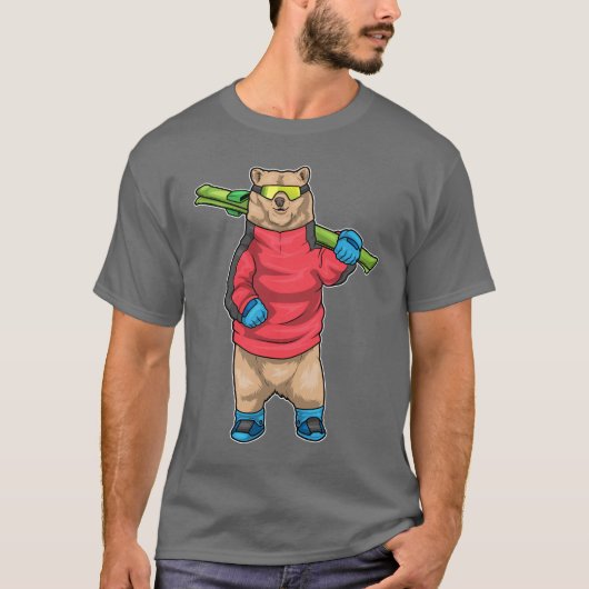 Skiër Skibril Ski T-shirt (Voorkant)
