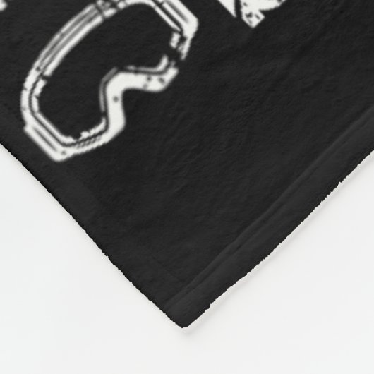 Skier Skiing Fleece Deken (Hoek)