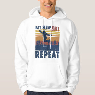 Skier Skiing Funny Gezegde Gift Hoodie