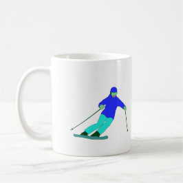 Skiër Sneeuwschaatsen Koffiemok