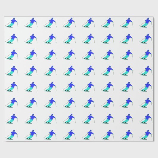 Skier Snow Skiing Cadeaupapier (Vlak)