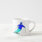 Skier Snow Skiing Espresso Kop (Rechts)