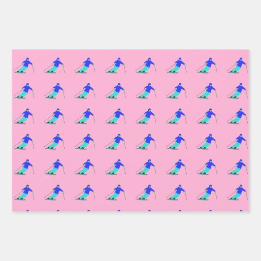 Skier Snow Skiing Inpakpapier Vel (Voorkant 2)