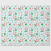 Skier Snow Skiing kerstfeestdag cadeau Cadeaupapier (Vlak)