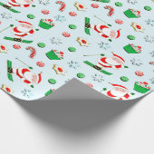 Skier Snow Skiing kerstfeestdag cadeau Cadeaupapier (Hoek)