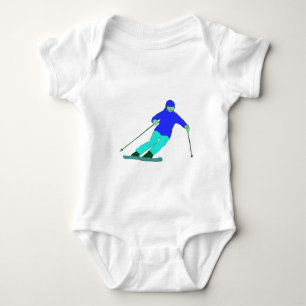 Skier Snow Skiing Romper