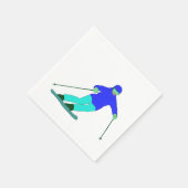 Skier Snow Skiing Servet (Hoek)