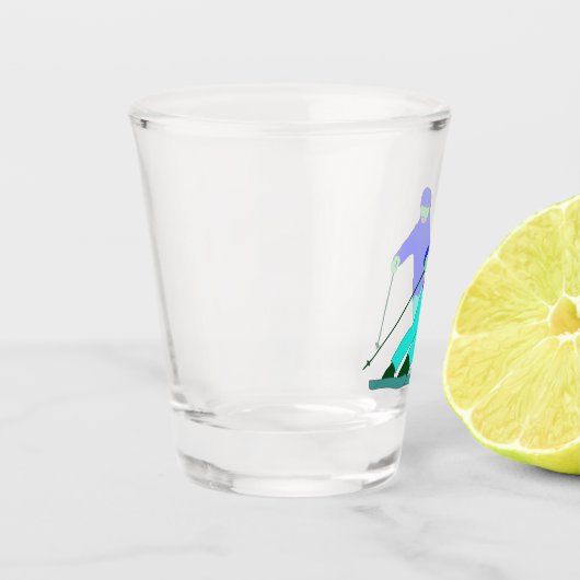 Skier Snow Skiing Shot Glas (Links)