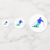 Skier Snow Skiing Ski Party Confetti (Voorkanten)