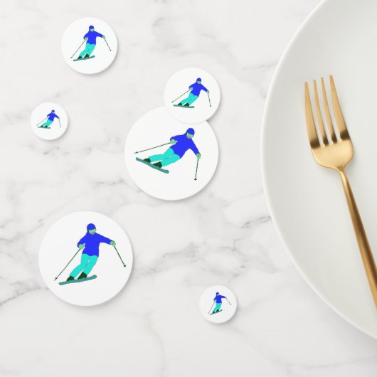 Skier Snow Skiing Ski Party Confetti (Groep)