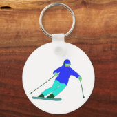 Skier Snow Skiing Sleutelhanger (Voorkant)