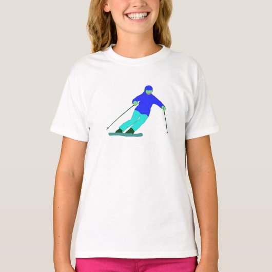 Skier Snow Skiing T-shirt (Voorkant)
