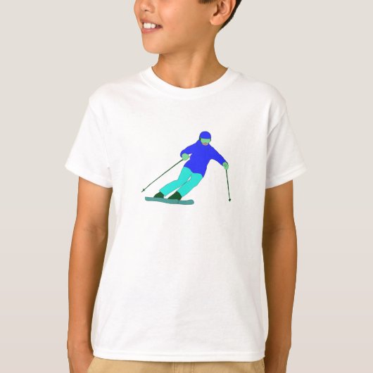 Skier Snow Skiing T-shirt (Voorkant)