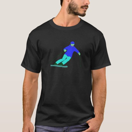 Skier Snow Skiing T-shirt (Voorkant)