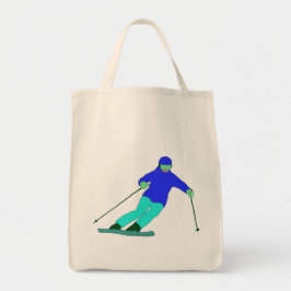 Skier Snow Skiing Tote Bag