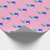 Skier Snow Skiing Wrapping Paper Cadeaupapier (Hoek)