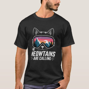 Skiër Snowboard Kat Winter Berg Skiër Voor Mannen T-shirt