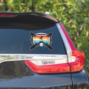 Skiër Snowboarder De Bergen Riepen Sticker