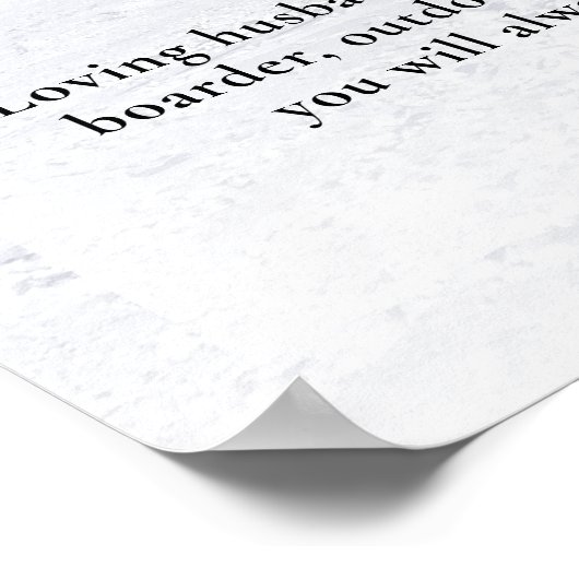 Skier Snowboarder Life Celebration Fotobegrafenis Poster (Hoek)