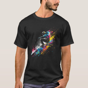 Skiër Spetter Freestyle Skiën Skiën Freeskiën T-shirt