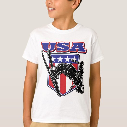 Skier USA T-shirt (Voorkant)