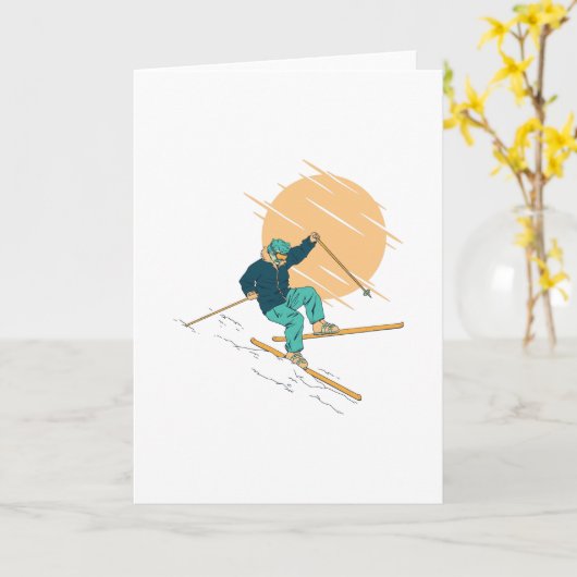 Skier valt kaart (Gele Bloem)