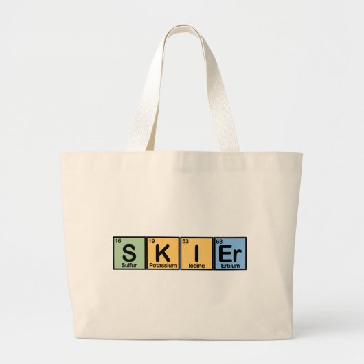 Skier van Elementen Grote Tote Bag (Voorkant)