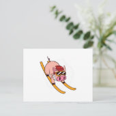 Skier varken briefkaart (Staand voorkant)