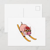 Skier varken briefkaart (Voorkant / Achterkant)