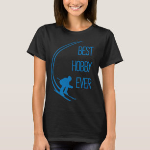 skiër wintersneeuw bergen afdaling skiërs t-shirt