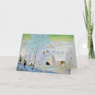 Skiërs 1919 feestdagen kaart