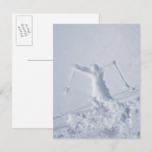 Skiers 2 briefkaart (Voorkant / Achterkant)