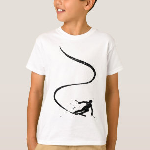 Skiërs Afdaling Bergen Ski Sport Ski Skisport Gif T-shirt