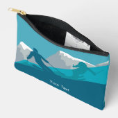 Skiërs Alpine Skiën Gepersonaliseerd Klein Etui (Open)