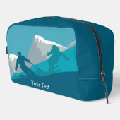 Skiërs Alpine Skiën gepersonaliseerd Toilettasje (Rechterhoek)