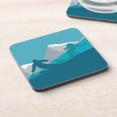 Skiers Alpine Skiing Downhill Races Bier Onderzetter (Linkerzijde)