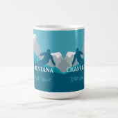 Skiers Alpine Skiing Montana Custom Text Koffiemok (Center)