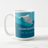 Skiers Alpine Skiing Montana Custom Text Koffiemok (Links)