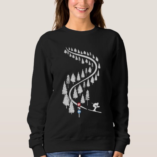Skiers apres scki powder in Deep Snow Cool Ski Trui (Voorkant)